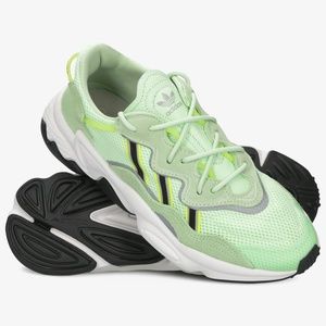 adidas Originals Ozweego Shoes Glow Green/Black/White Men's 9.5 (EE6466)
